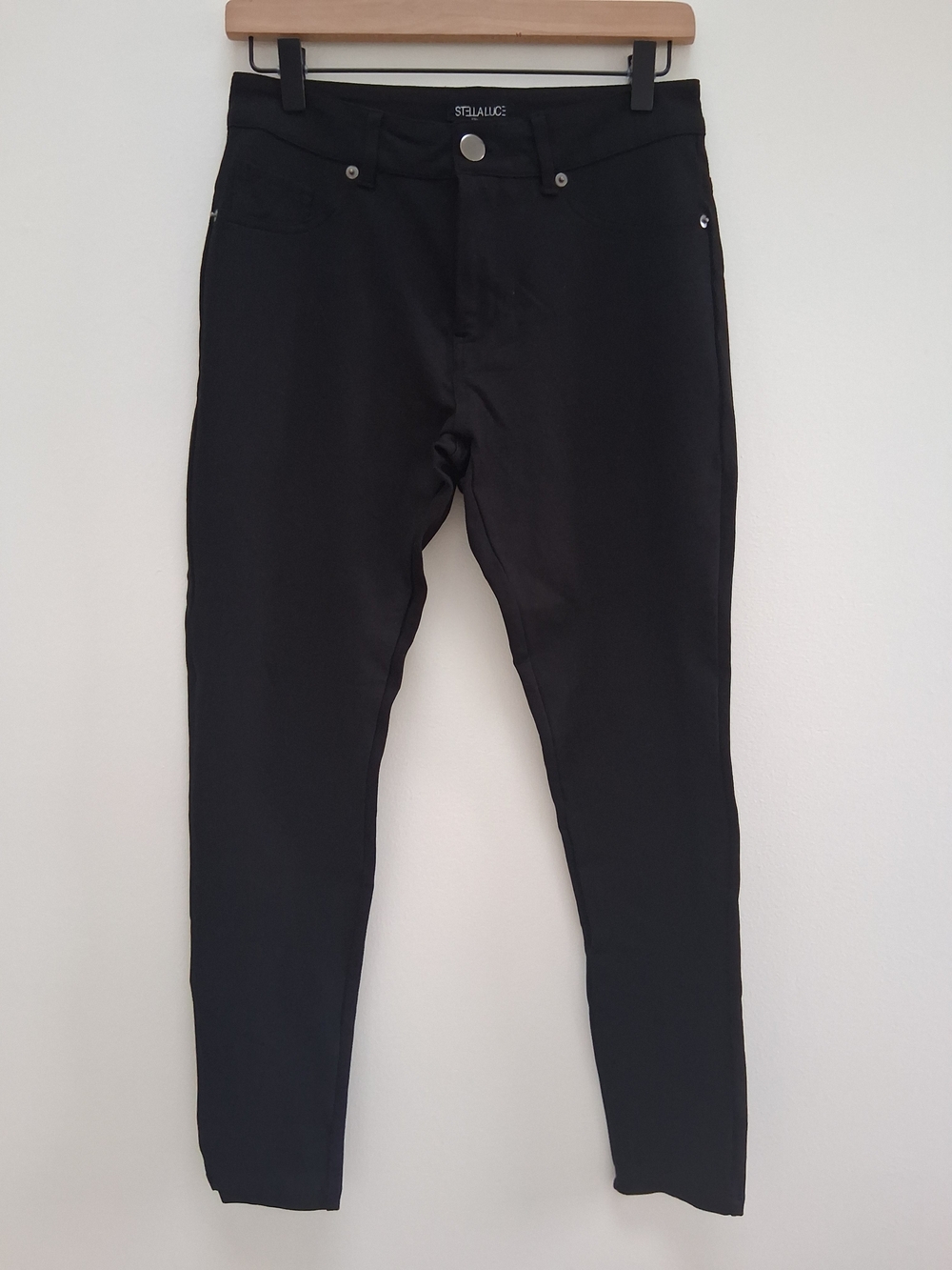 Stella Luce Slim Black Stretch Pants Size Medium